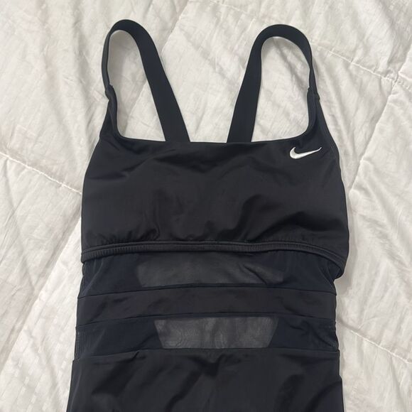 Nike Black Mesh One-Piece Swimsuit - Picture 11 of 15
